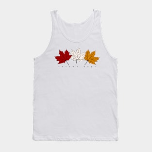 Vintage Autumn Leaves Tank Top